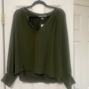 Dark caper blouse from the loft